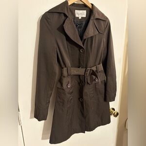 Max Mara Brown Trench Coat Sz Small
